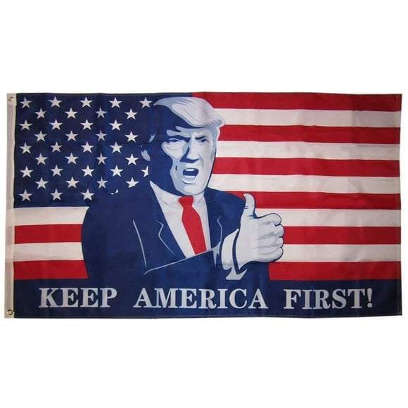 100D Woven Poly Nylon 3x5 Flag Trump Pence 2020 Keeping America First
